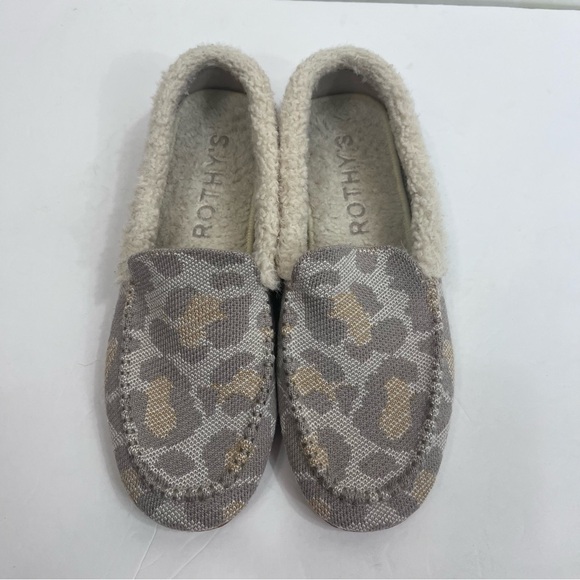 Rothy’s “the cozy loafer” slippers in animal print. - Picture 3 of 7
